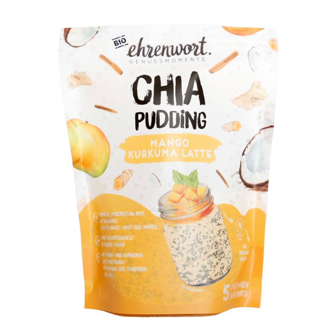 BIO Mango Kurkuma Latte Chia Pudding