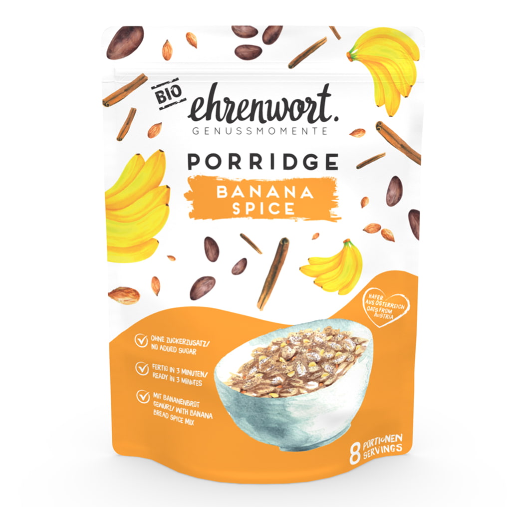 ehrenwort Banana Spice Porridge Vorderseite